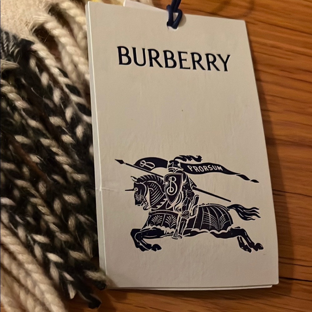 Burberry Elegant Black and Cream Scarf - Picture 2 of 4